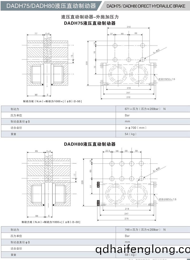 DADH75液(ye)壓直動製動器(qi)